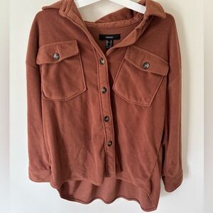 Forever 21 burnt orange button down jacket women’s XL